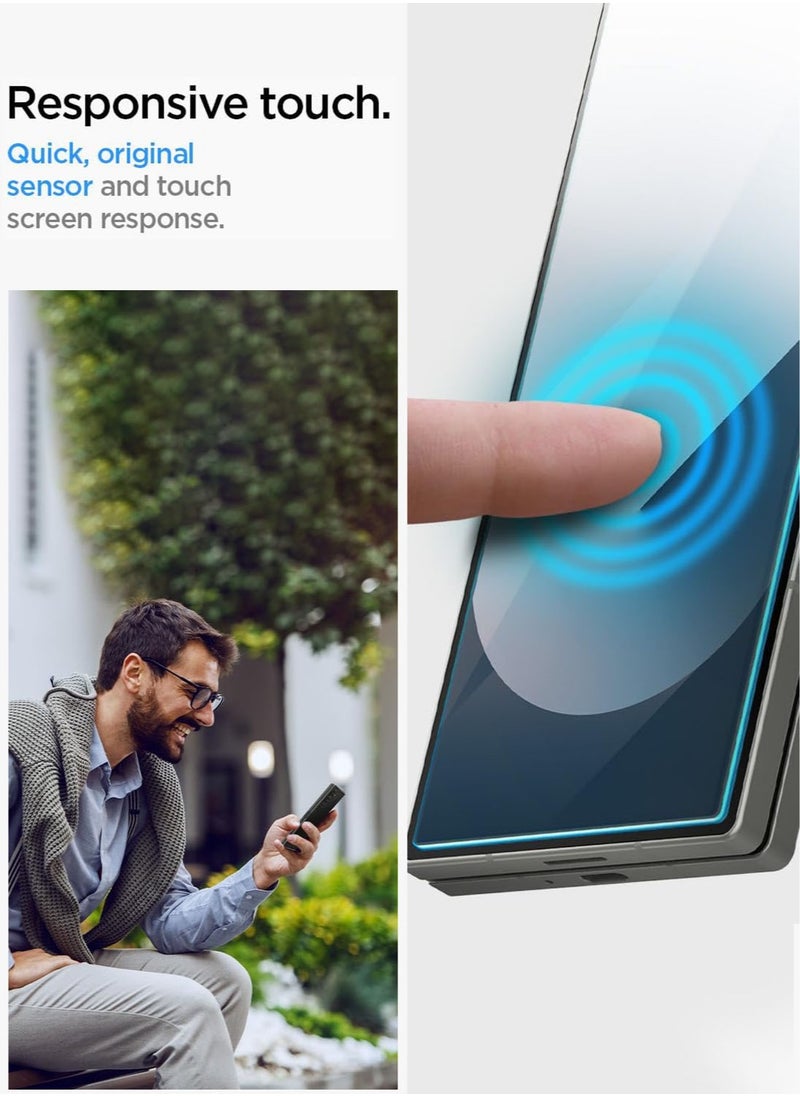 Spigen - GLAStR EZ-Fit Samsung Galaxy Z Fold 6 Screen Protector Tempered Glass for Front Screen - [2 PACK] - Image 1