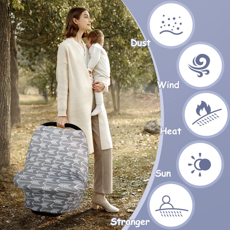 Yoofoss Nursing Cover Breastfeeding Scarf - Baby Car Seat Covers, Infant Stroller Cover, Carseat Canopy for Girls and Boys - Image 4