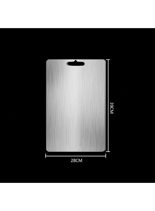 هومستر 304 لوحة قطع الفولاذ المقاوم للصدأ، لوحة قطع سميكة مضادة للعفن، مطبخ كبير غير انزلاقي مع عملية الدهان، تنظيف سهل للصدأ - Image 1