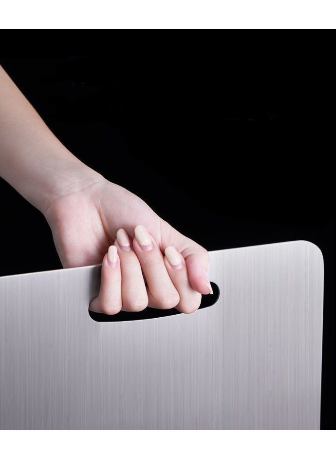 هومستر 304 لوحة قطع الفولاذ المقاوم للصدأ، لوحة قطع سميكة مضادة للعفن، مطبخ كبير غير انزلاقي مع عملية الدهان، تنظيف سهل للصدأ - Image 5