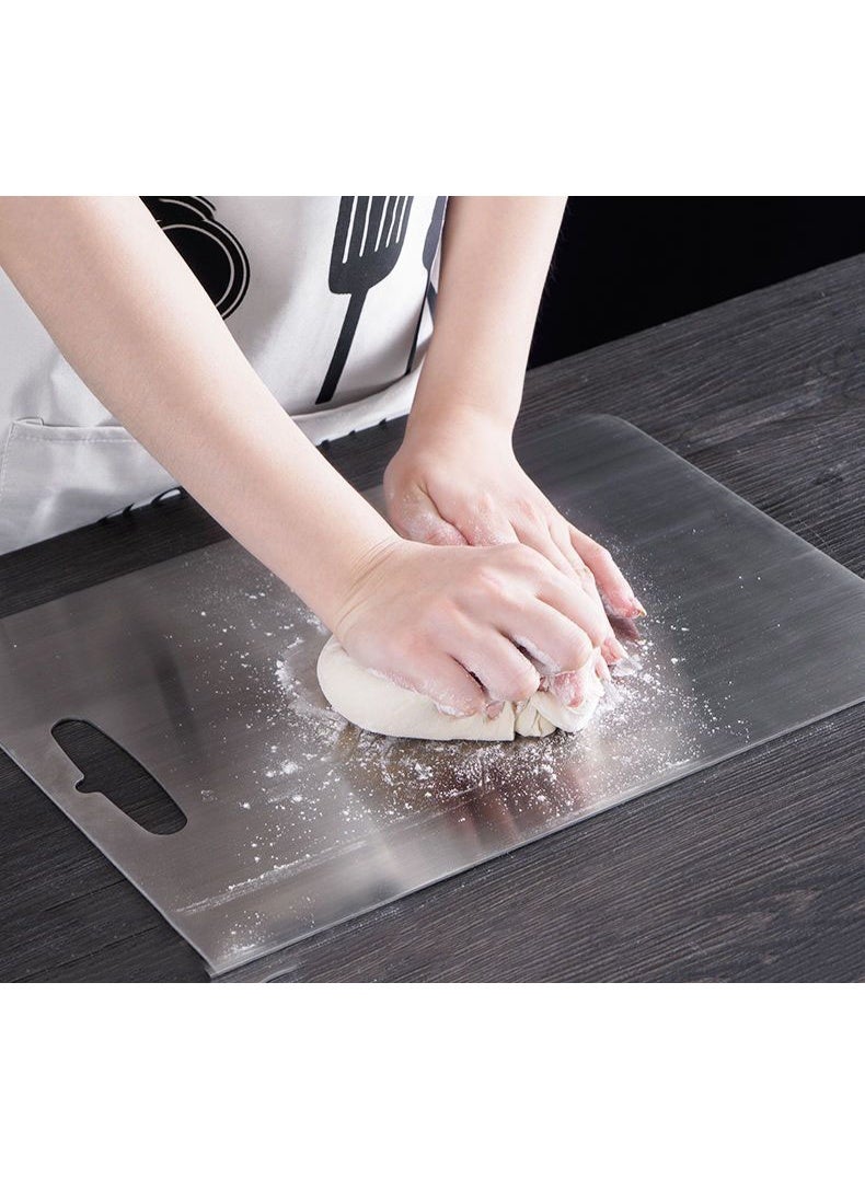 هومستر 304 لوحة قطع الفولاذ المقاوم للصدأ، لوحة قطع سميكة مضادة للعفن، مطبخ كبير غير انزلاقي مع عملية الدهان، تنظيف سهل للصدأ - Image 4