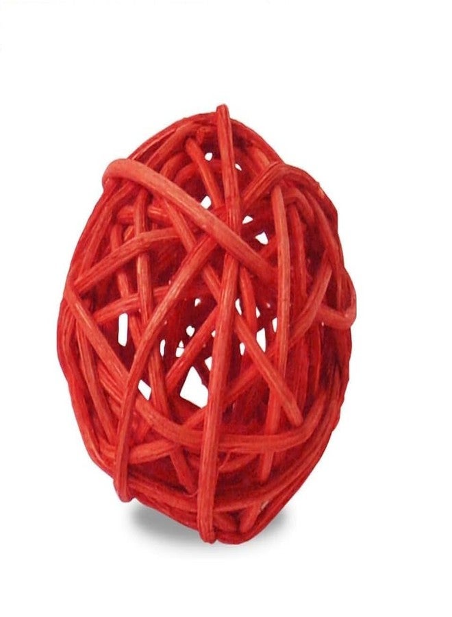 D Moto World DCW 5 Pcs Colourful Bird Toy Sepak Takraw 7cm Parrot Chewing Bite Gift Rattan Ball DIY Accessory Balls Bird Chew Toy for Birds Wooden Balls - Image 3