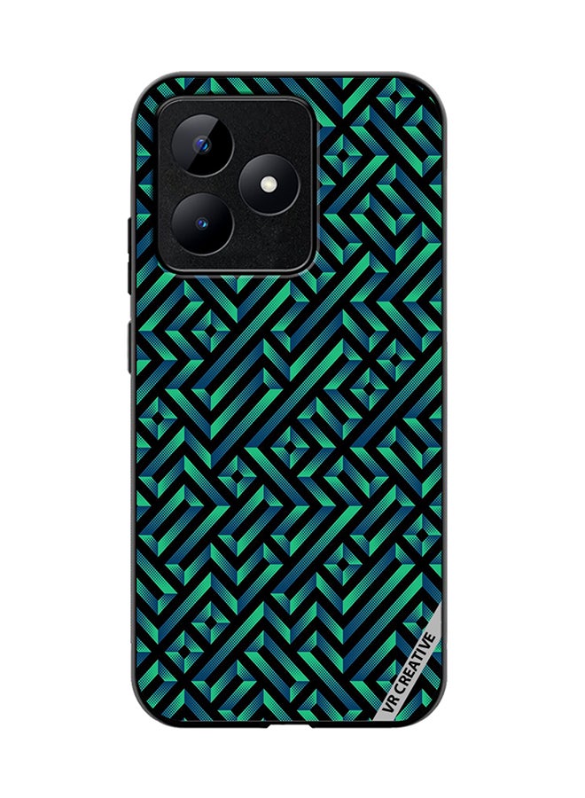 VR CREATIVE Protective Case Cover For Realme C53 Geometric Pattern Design Multicolour - Image 1