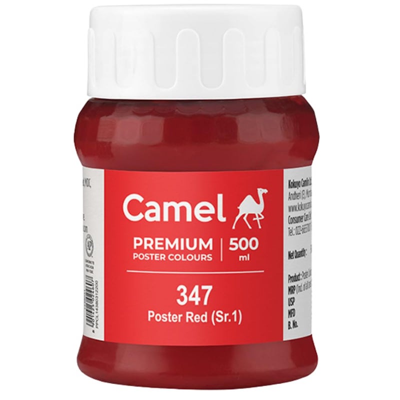 Camlin Doon Sales - Camlin Kokoyu Student Poster Colours (Poster Red) 500ml - Image 1