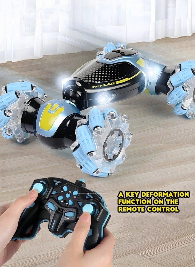ميكسد لعبة سيارة تعمل بالتحكم عن بعد للأولاد والبنات 2.4 جيجاهرتز مزدوجة الجانب للتحكم بالراديو وسباق الانجراف وإيماءات السيارة والحث على الموسيقى والانجراف على الطرق الوعرة - Image 3