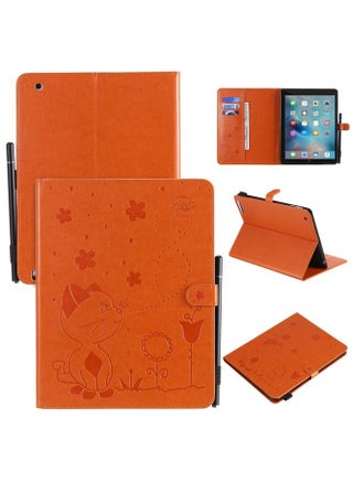 Case Cover For iPad 4 / 3 / 2 Cat Bee Embossing Pattern Horizontal Flip Leather Case with Holder & Card Slots & Wallet & Pen Slot & Wake-up / Sleep Function Orange - pzsku/ZEB440B5F85C7DA7F90ACZ/45/_/1708915383/37348c21-8ef2-46cc-837e-13a93398e0ab