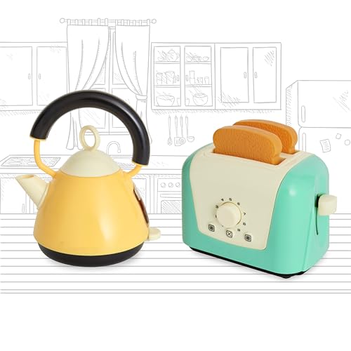 Casdon Toaster & Kettle Set, Casdon Home X Li'l Wizards|Pretend Play Toys for Kids|Realistic Appliances with Play Food|Interactive Toy Toaster & Kettle for Children Aged 3+|Kitchen Set for Gifting - Image 1
