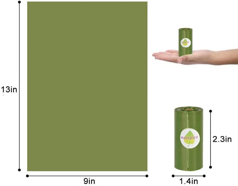 ROSEBB dog poop bags rolls,Pet Waste bags rolls,poop bags for dogs,Guaranteed Leak Proof and Extra Thick doggy poop bags,270Count dog bags for poop,9x13 Inches doggie poop bags - Image 2