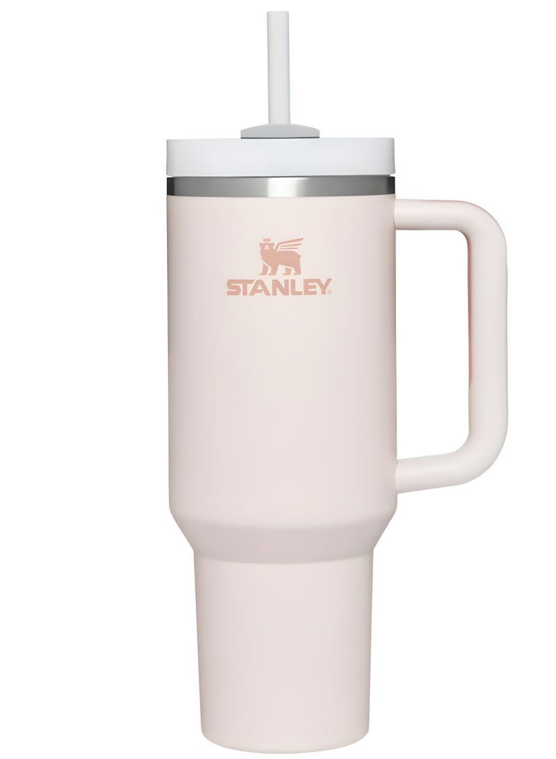 Stanley STANLEY Quencher H2.0 Flowstate Tumbler 1.2L | Metal Water Bottle with Straw, Handle & Lid | Keeps Cold for 11 Hours | Keeps Iced for 48 Hours | Dishwasher Safe | Travel Mug for Cold Drinks | 1-Pack (Rose Quartz)  - Image 1