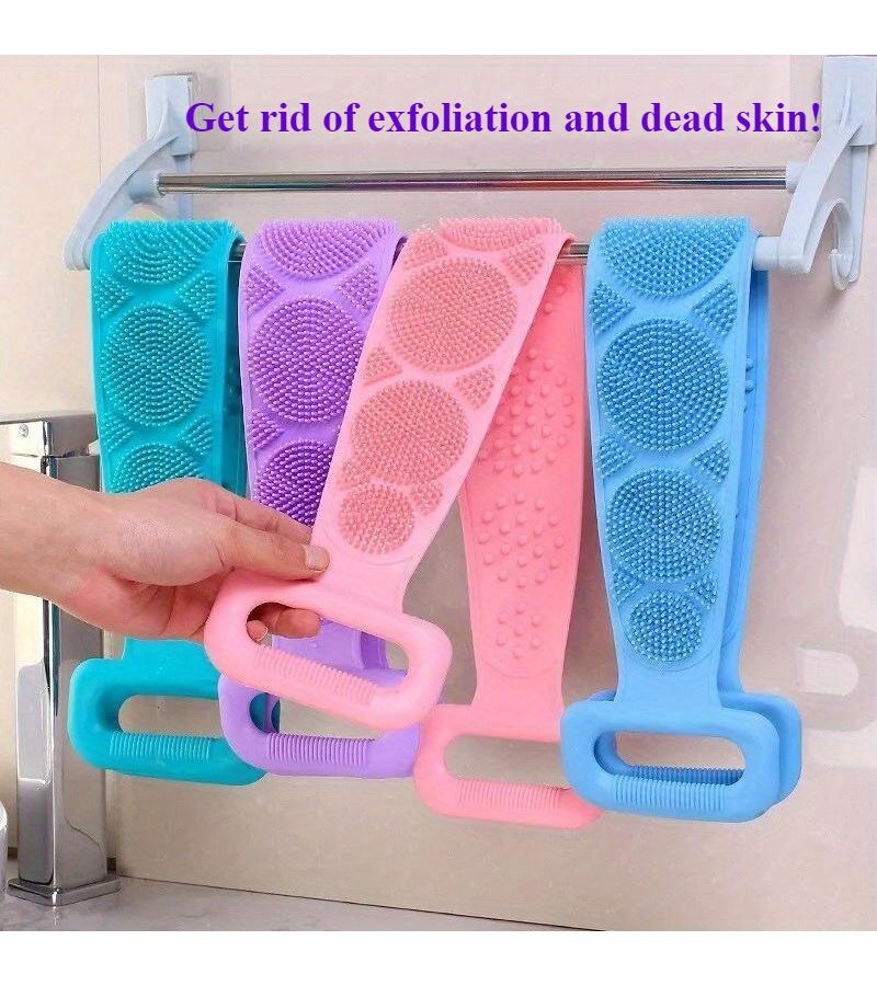 3pcs Body Sponge Brush Set With Hook Random Color Bath Shower - Image 3