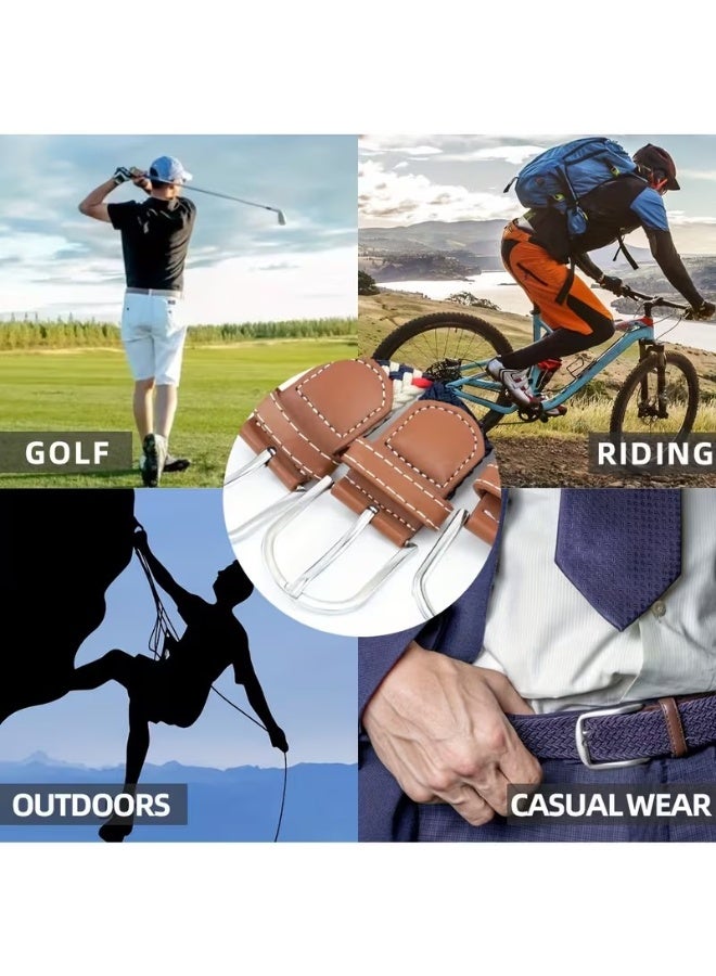 Goolsky Unisex Braided Elastic Golf Belt - Breathable Design, Adjustable Metal Buckle for Men & Women, Casual & Sporty Style for Golf, Beach, Parties, Weddings, Daily Wear, Sports Accessory, Versatile Fashion Accessory, Durable Sportswear - Image 3
