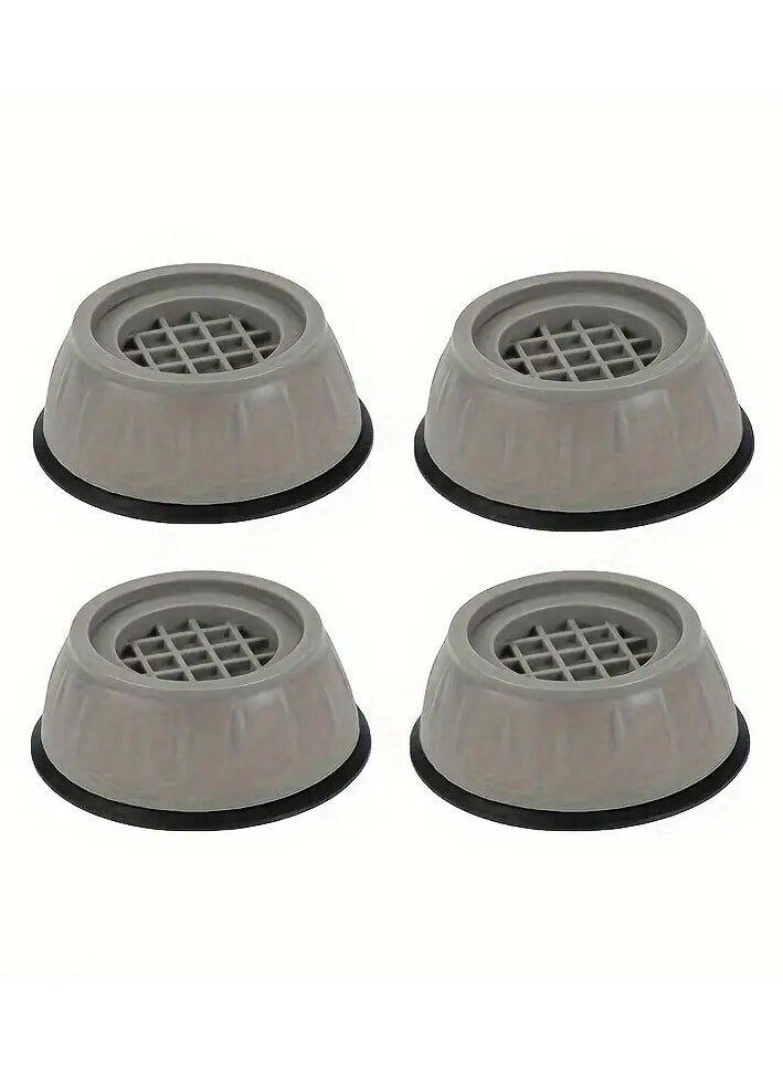 Ucanbe - 4pcs Gray Anti-Vibration Washing Machine Base - Shock Absorbing, Non-Slip, Easy to Install, Odorless, No Power Needed, with Air Circulation Holes for Enhanced Stability - Image 1