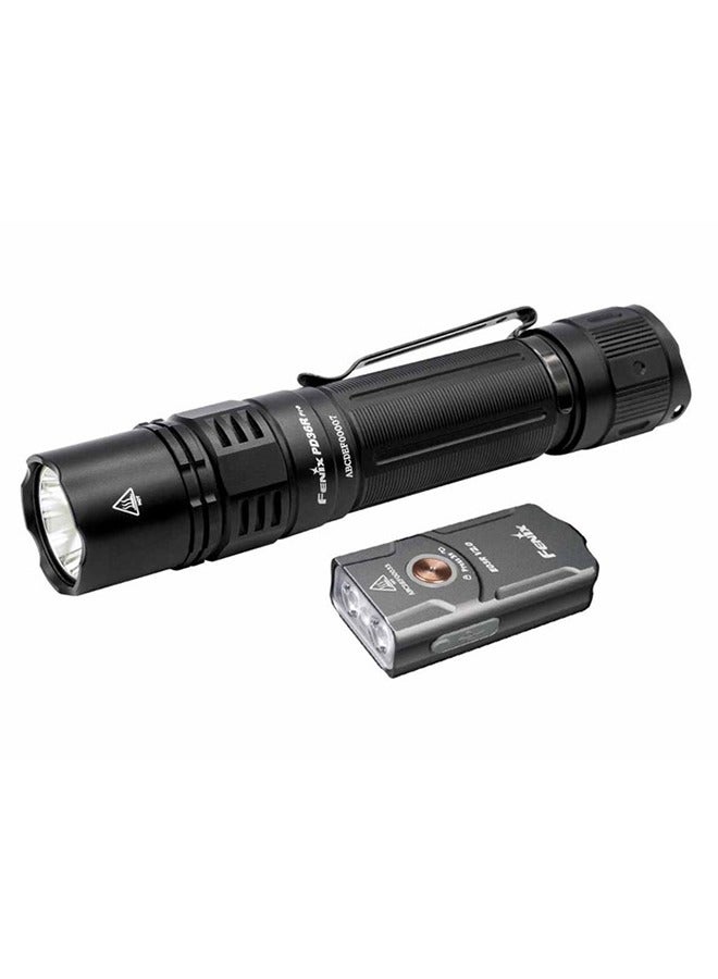 فينيكس كشاف PD36R PRO مع كشاف ميدالية هدية E03R V2 رمادي - Image 1