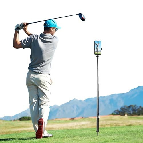 BMZX Golf Tripod Monopod, 47" Selfie Stick for Golf Swing Training & Recording | with Spike, Tripod, Magnetic Phone Holder, 1/4"-20 Screw, Carry Bag | Compatible with iPhones, Android & Cameras - Image 1