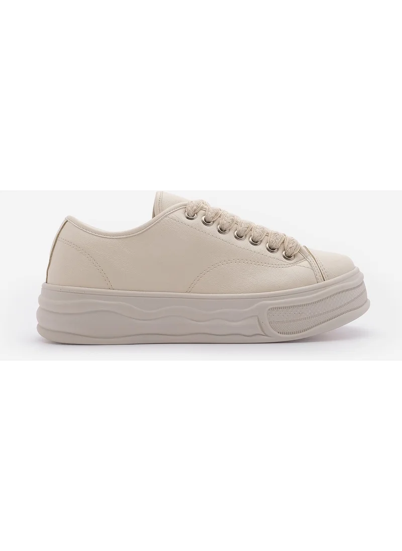 MARJIN Women's Sneaker Patterned Thick Sole Sports Shoes Timas