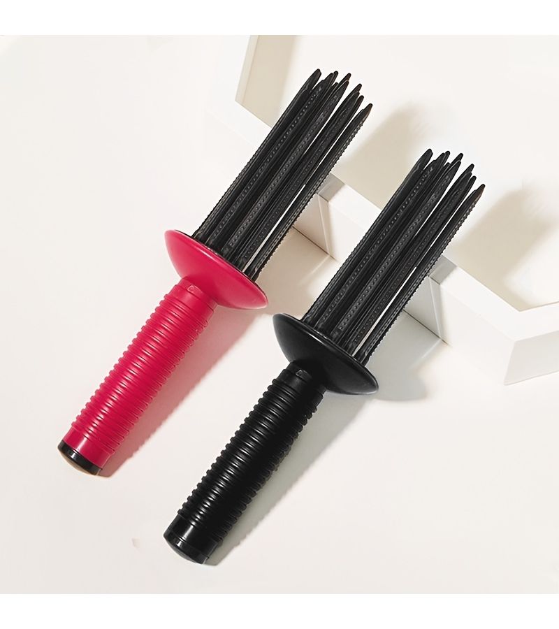 Black Handle Air Feeling Comb Hair Curling Machine For Fluffiness Volumizer - Image 5