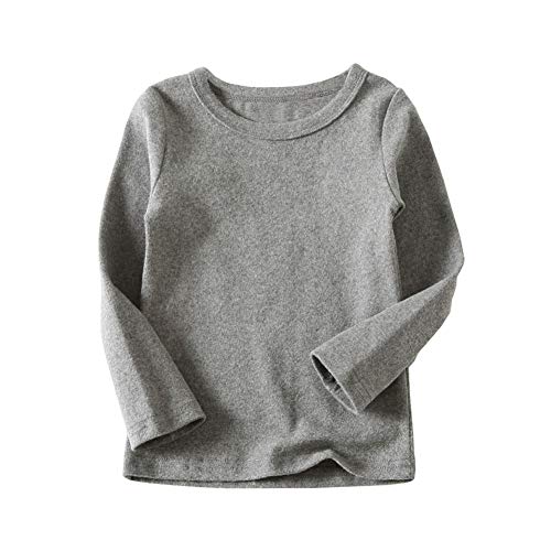 JWWN Toddler Boys Girls Thermal Underwear Long Sleeve T-shirt Leggings 2Pcs Kids Winter Base Layer Set, (Gray,12Months) - Image 3