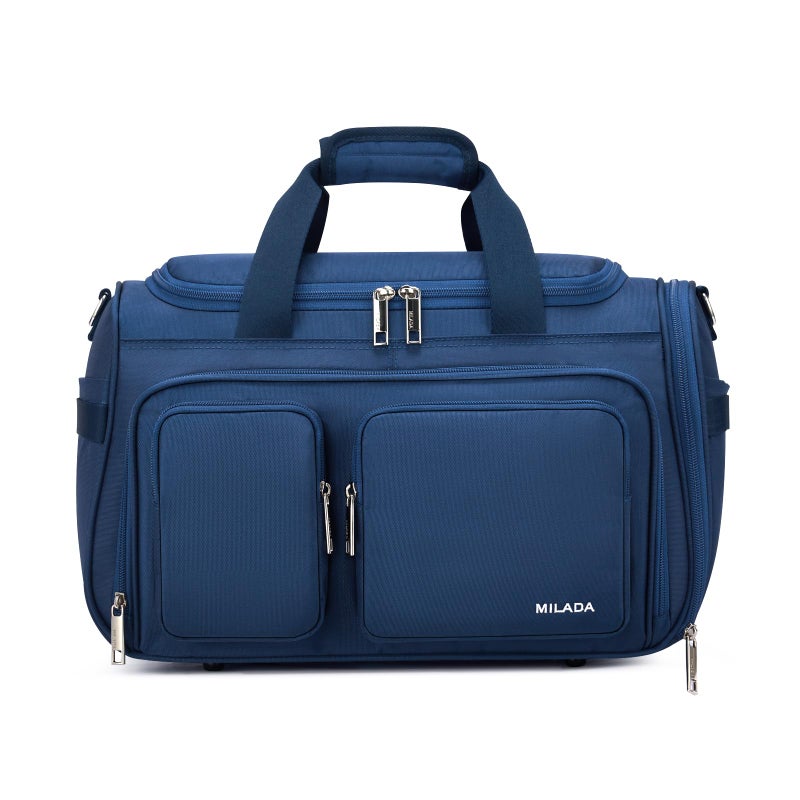 MILADA Underseat Carry On Luggage Bags for Travel Lightweight Foldable Carry On Bags for Airplanes Small Duffle Bag for Men Women TSA Approved Underseat Bag Travel Tote Bags, Blue - Image 1