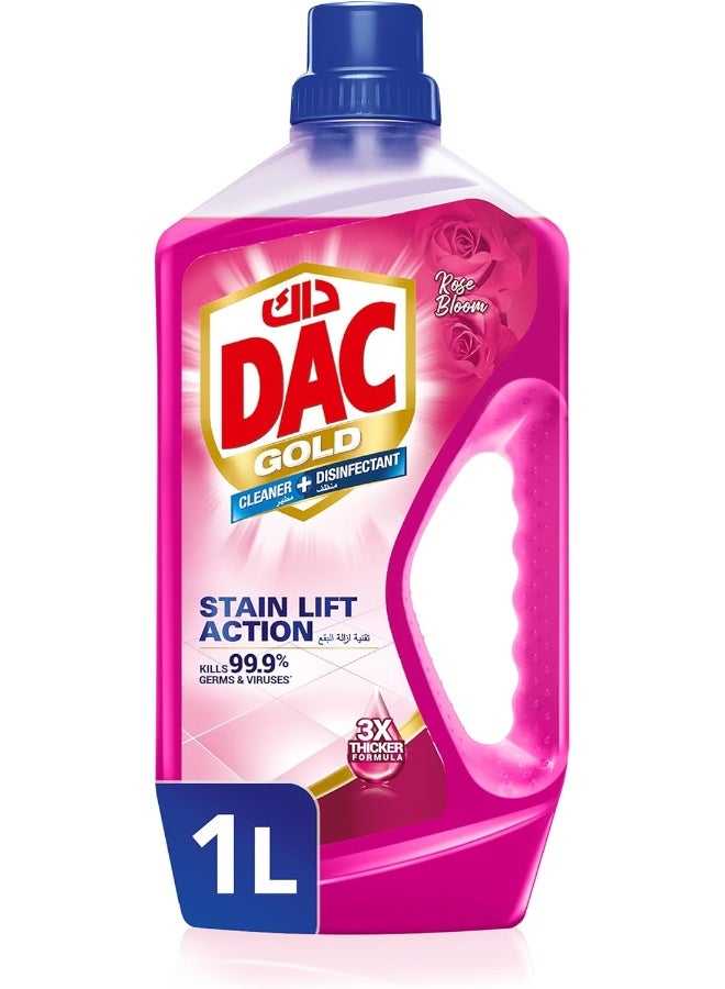 Dac Dac Gold Multi Purpose Cleaner And Disinfectant Rose Bloom 1Litre  - Image 1