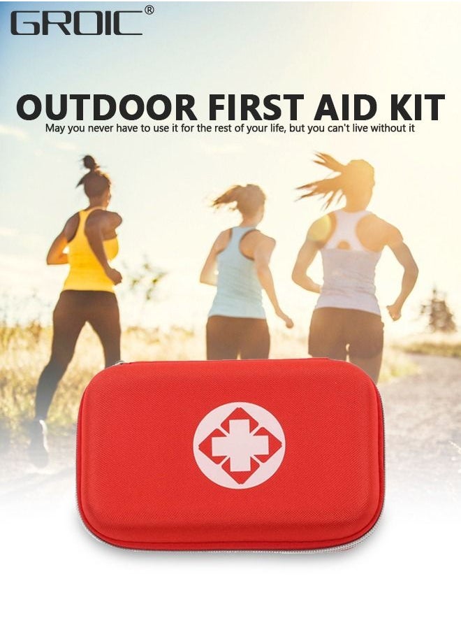 GROIC - 79PCS Personal First Aid Kit, Surviveware Survival First Aid Kit for Car Emergency Supplies Mini Compact Bag for Backpack, Basic Camping Essentials Survival Kit for Hiking Travel with Scissors - Image 1