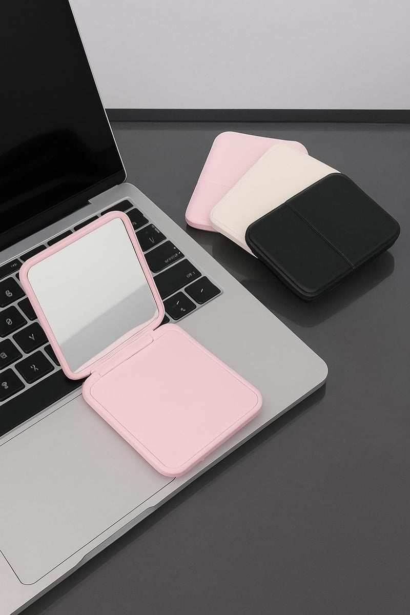 ONICORN Portable Makeup Mirror with Foldable Stand | Adjustable Vanity Mirror for Travel, Desk & Home | Compact Lightweight Design for Skincare, Grooming & Daily Use – Pink - Image 5