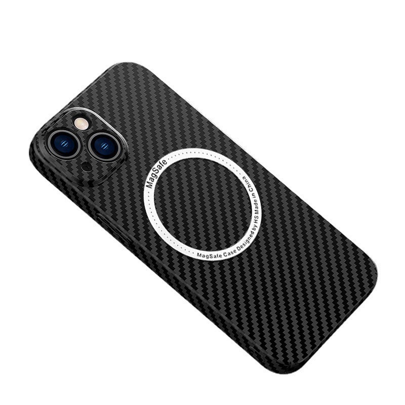 Apple 16 Carbon Fiber Print Mobile Phone Case Magnetic Charging Suitable for iPhone15proMax Drop-resistant PC Protective Case 12 - Image 5