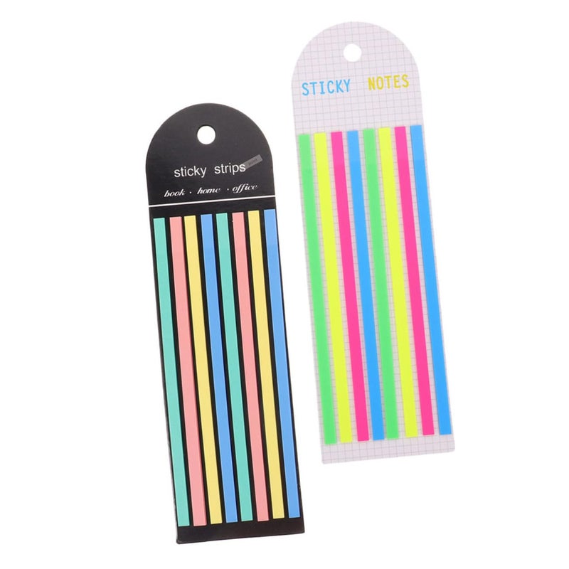 Pastel Fluorescent Highlighter Strips and Reading Tabs for Page Annotation Bookmark Set - Image 2