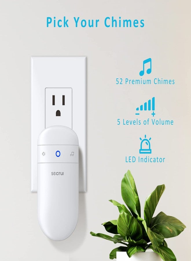 SECRUI Door Chime with Adjustable Volume -Wireless Entry Alert with 52 Chimes - 500ft Rage Door Open Sensor Alarm for Home/Business/Office/Store - Easy Installation - LED Indicators - Image 3