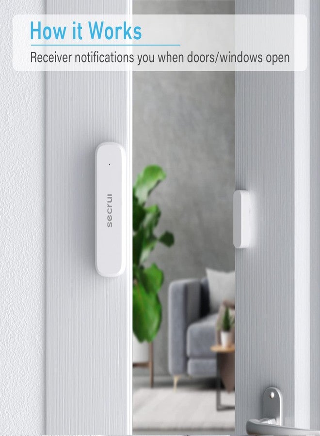 SECRUI Door Chime with Adjustable Volume -Wireless Entry Alert with 52 Chimes - 500ft Rage Door Open Sensor Alarm for Home/Business/Office/Store - Easy Installation - LED Indicators - Image 2