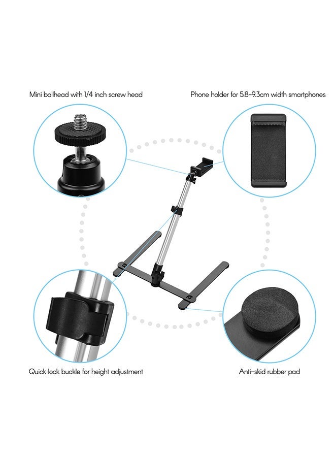 NIBEMINENT Photography Tabletop Phone Copy Stand Black/White  - Image 2