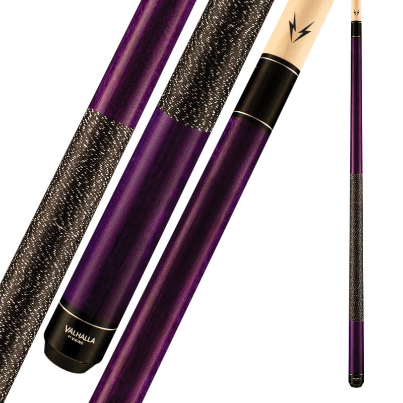 Viking Valhalla 100 Series with Irish Linen Wrap 2 Piece 58” Pool Cue Stick VA117 (20oz, Purple) - Image 2
