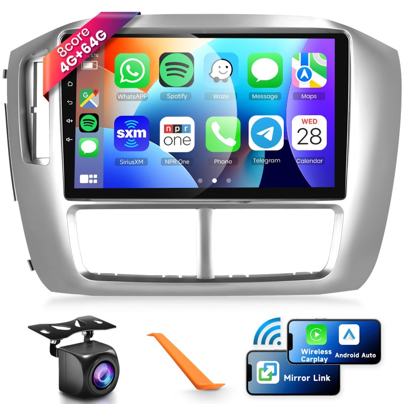 راديو سيارة 8 CORE 4G64G لهوندا بايلوت 2006 2007 2008 مع واي فاي كار بلاي وأندرويد أوتو شاشة تعمل باللمس IPS بحجم 9 إنش 1280 720P 32Band DSP أندرويد 13 GPS واي فاي بلوتوث كاميرا خلفية