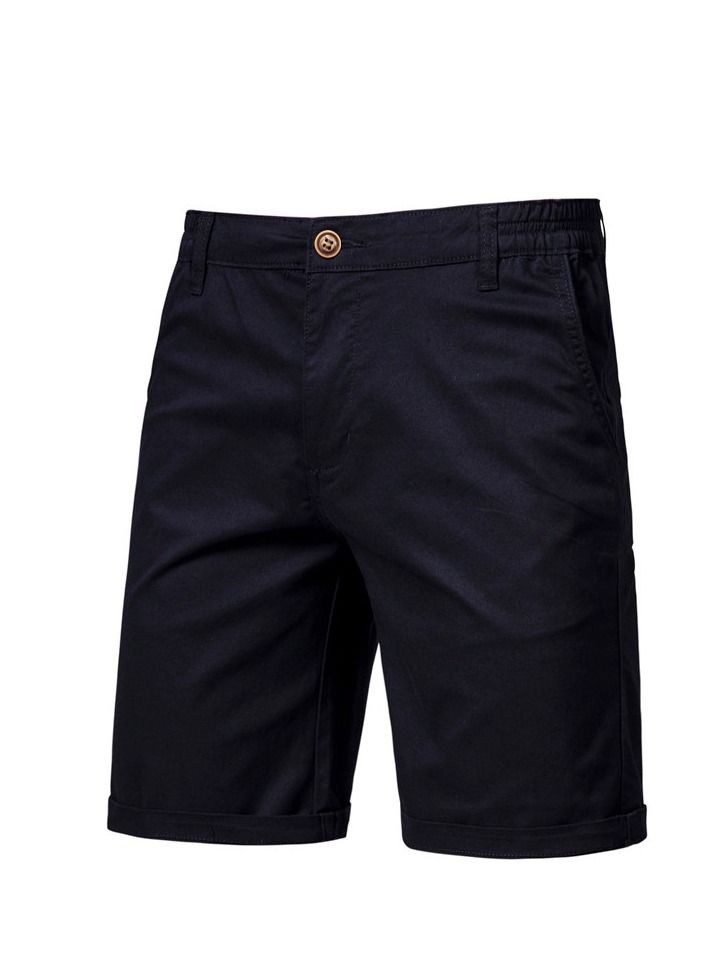 Solid Colour Sports Jogger Shorts Pants Black
