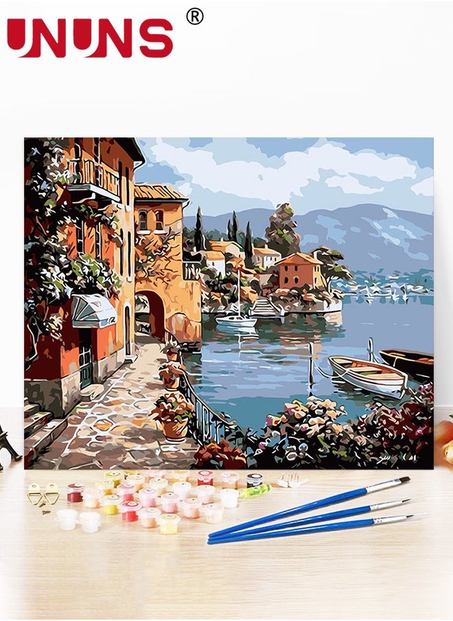 UNUNS DIY Painting By Numbers,Oil Painting Kit On Canvas With Acrylic Pigment,Adult Paint By Number Kits On Canvas For Home Wall Decor,40x50cm  - Image 1