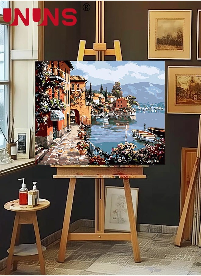UNUNS DIY Painting By Numbers,Oil Painting Kit On Canvas With Acrylic Pigment,Adult Paint By Number Kits On Canvas For Home Wall Decor,40x50cm  - Image 2