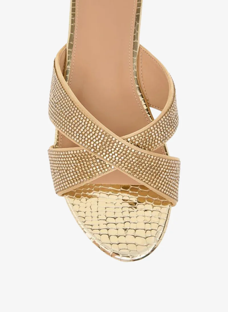 Flora Bella By Shoexpress Women Embellished Cross Strap Slip-On Flat Sandals Ramadan Collection