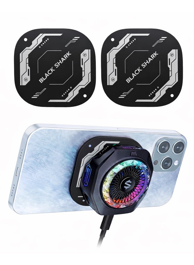 بلاك شارك صفيحة مغناطيسية حرارية من بلاك شارك لمبردات الهاتف– قطعتان مع لاصق قوي – متوافقة مع معظم مبردات الهواتف والملحقات المغناطيسية - قطعتان - Image 1