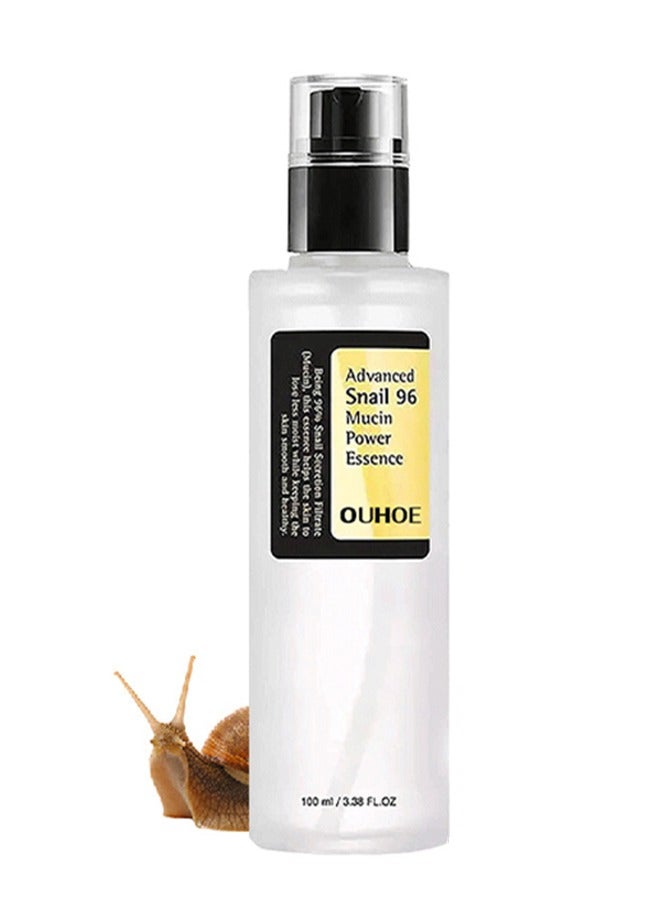 OUHOE Advanced Snail 96 Mucin Power Essence 100ml,Relpnish Skin Moisture,Reduce Wrinkles,Hydrating Serum for Dull & Damaged Skin,Sun Spots and Improves Skin Tone for Women and Men - Image 1