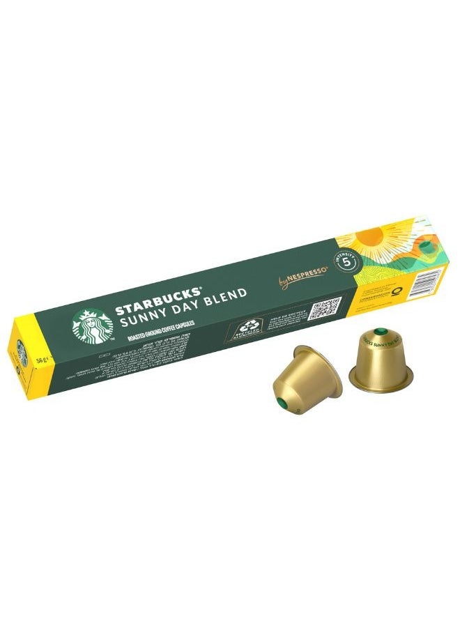 Starbucks - Sunny Day Blend By Nespresso Coffee 10 Capsules (56g) - Image 1