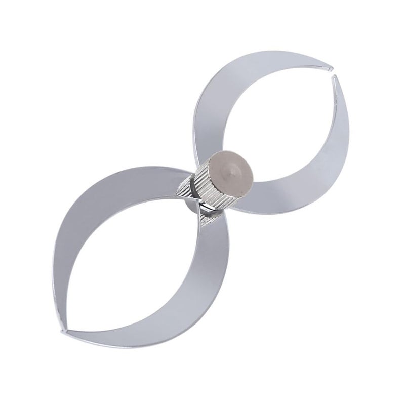 مقياس الفضة من الفولاذ المقاوم للصدأ ذو الطرف المزدوج 10 8 سم أداة قياس الخراطة الخشبية - Image 2