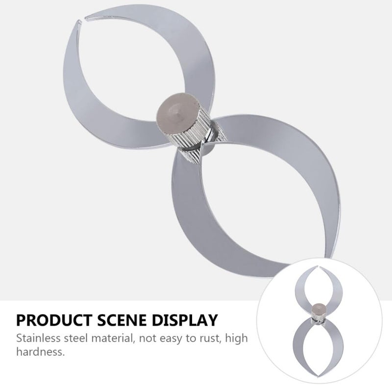 مقياس الفضة من الفولاذ المقاوم للصدأ ذو الطرف المزدوج 10 8 سم أداة قياس الخراطة الخشبية - Image 3