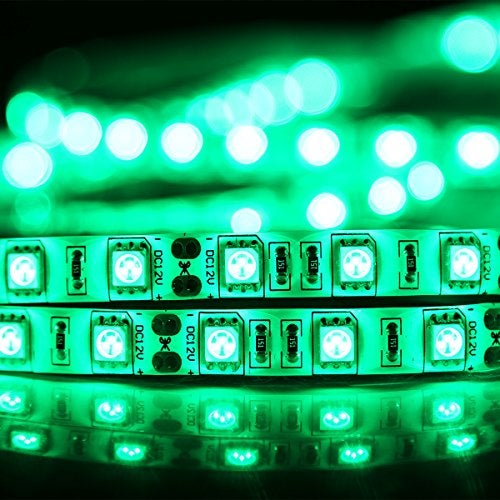 SUPERNIGHT Green LED Light Strip, 16.4ft Bright Green LED Tape Lights, 300 Units SMD 5050 LEDs, IP65 Waterproof Flexible Rope Lights for Room, Kitchen, Under Cabinet Lighting, Party - Image 4