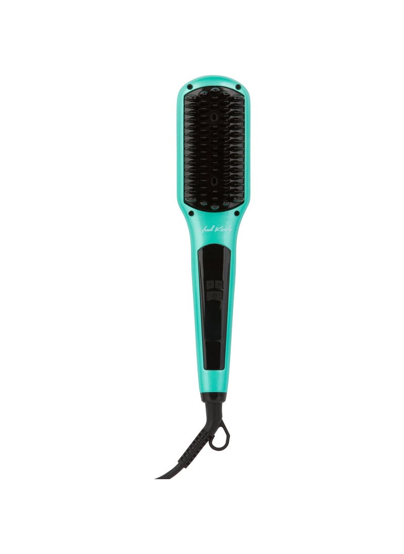 Head Kandy - Head Kandy One Upper Hair Straightening Brush with Heat  Hot Brush with Ceramic Plating  Anti Scald Technology  Mint - Image 1