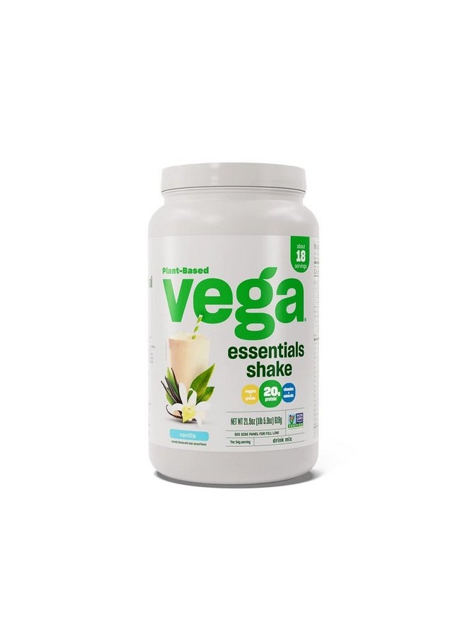 Vega Vega Essentials Plant Based Protein Powder, Vanilla - Vegan, Superfood, Vitamins, Antioxidants, Keto, Low Carb, Dairy Free, Gluten Free, Pea Protein For Women & Men, 1.3 Lbs (Packaging May Vary)  - Image 1