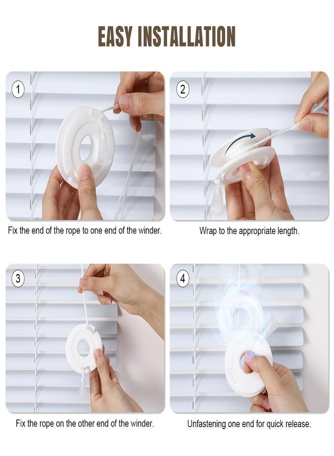 Lenink Blind Cord Winder, Window Blinds String Holder Cord Blind Safety (4 Pack, White) - Image 5