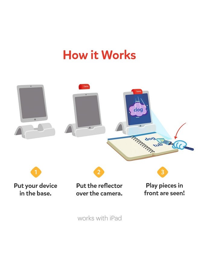 Osmo Osmo - Reading Adventure - Beginning to Read Kit for iPad & iPhone + Access to 4 More Books - Ages 5-7 - Builds Reading Proficiency, Phonics, Comprehension & Sight Words Base Included US ONLY  - Image 4