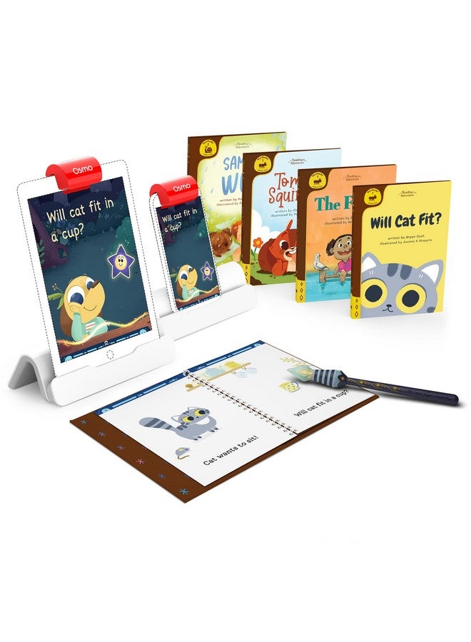 Osmo Osmo - Reading Adventure - Beginning to Read Kit for iPad & iPhone + Access to 4 More Books - Ages 5-7 - Builds Reading Proficiency, Phonics, Comprehension & Sight Words Base Included US ONLY  - Image 1