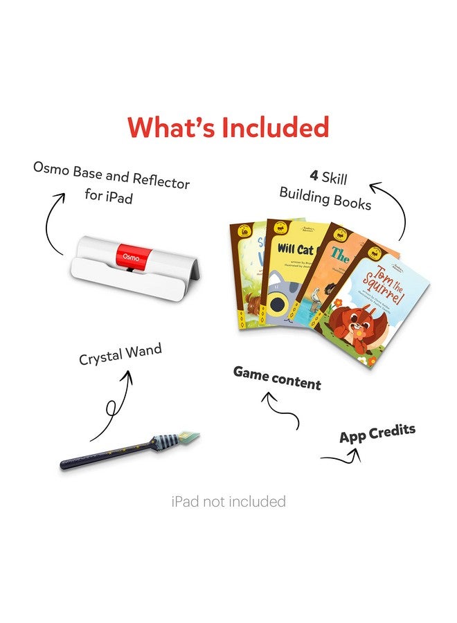 Osmo Osmo - Reading Adventure - Beginning to Read Kit for iPad & iPhone + Access to 4 More Books - Ages 5-7 - Builds Reading Proficiency, Phonics, Comprehension & Sight Words Base Included US ONLY  - Image 5