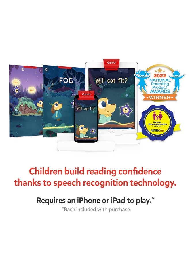 Osmo Osmo - Reading Adventure - Beginning to Read Kit for iPad & iPhone + Access to 4 More Books - Ages 5-7 - Builds Reading Proficiency, Phonics, Comprehension & Sight Words Base Included US ONLY  - Image 2
