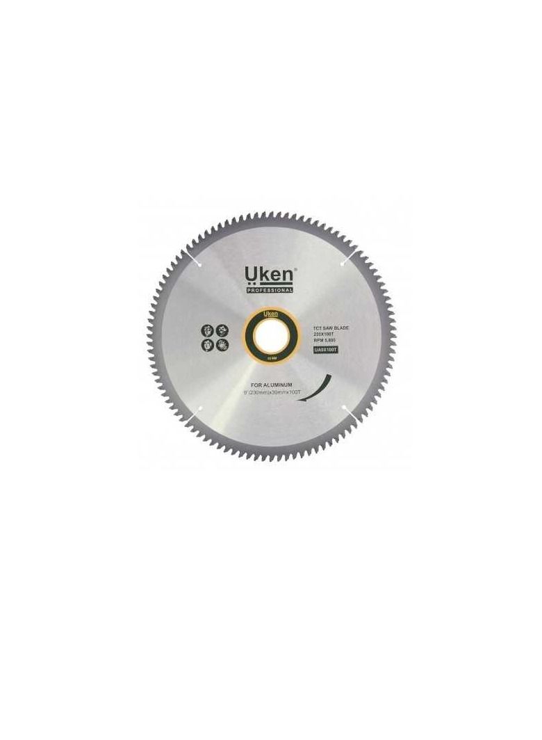 Uken Circular TCT Saw Blade Aluminum Cutting 9" - Image 3